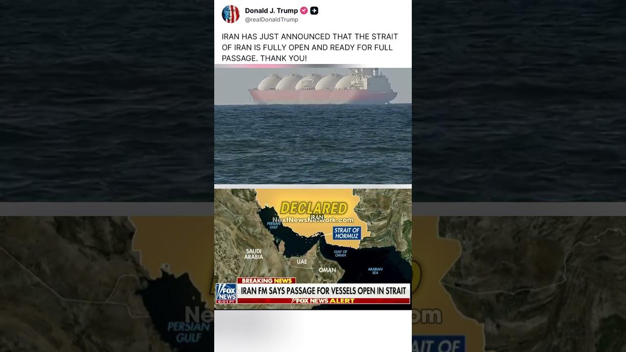 TRUMP WINS AGAIN: Iran Backs Down as Strait of Hormuz Opens Without a Shot Fired