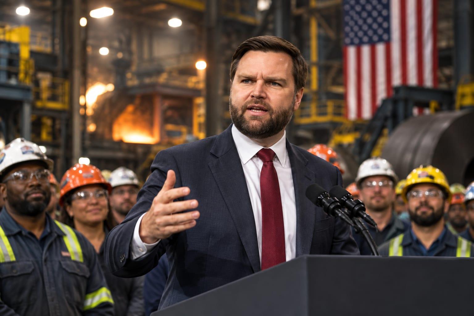BOMBSHELL: VP JD Vance Sparks Patriotism at Ohio Steel Plant Rally!