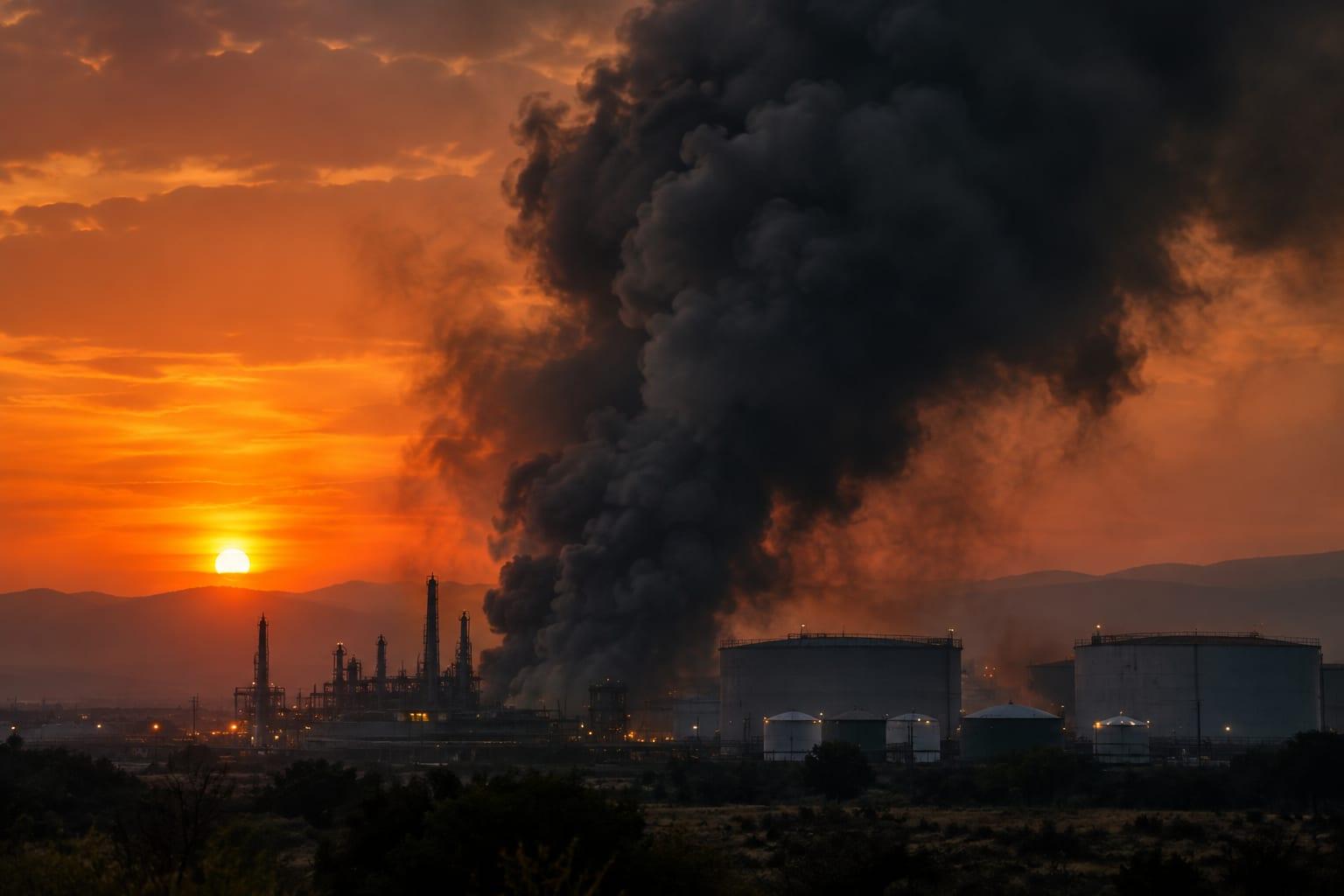 Smoke Near Aramco Facility in Riyadh Draws Global Scrutiny as Houthi Tensions Flare