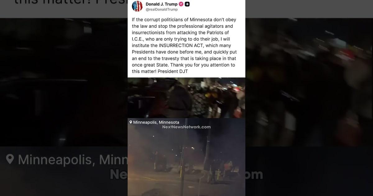 TRUMP FIRES BACK: President Puts Minnesota Governor on NOTICE After 'Civil War' Rhetoric