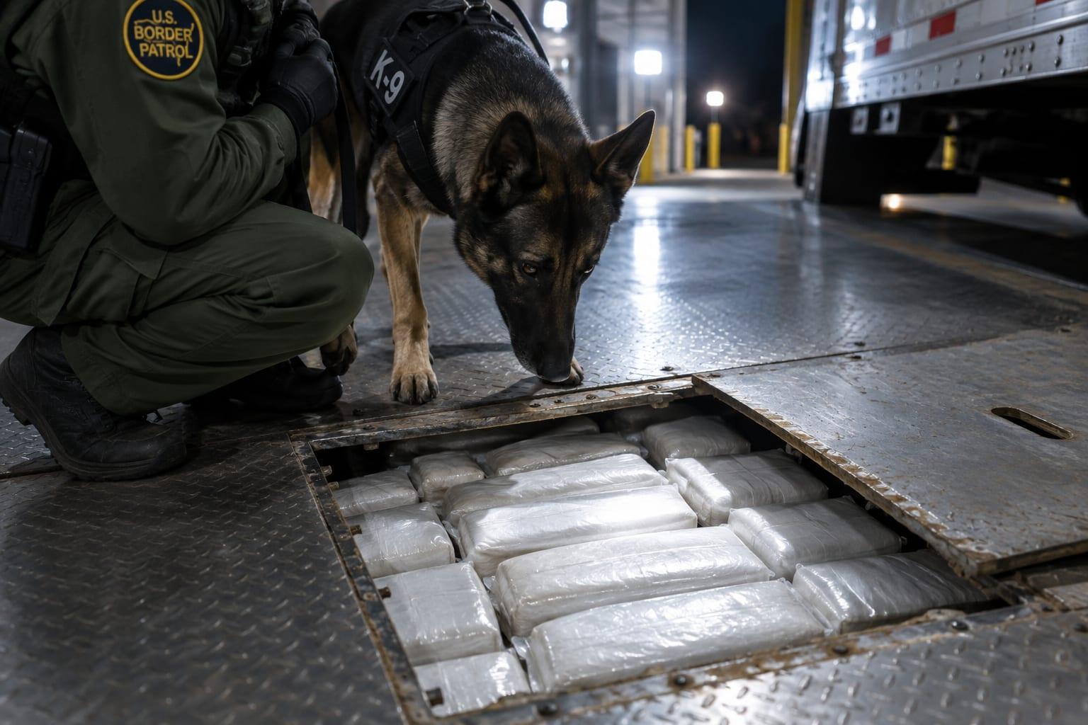 HERO K-9 UNCOVERS $6M COCAINE STASH Hidden in Truck Floor at Northern Border