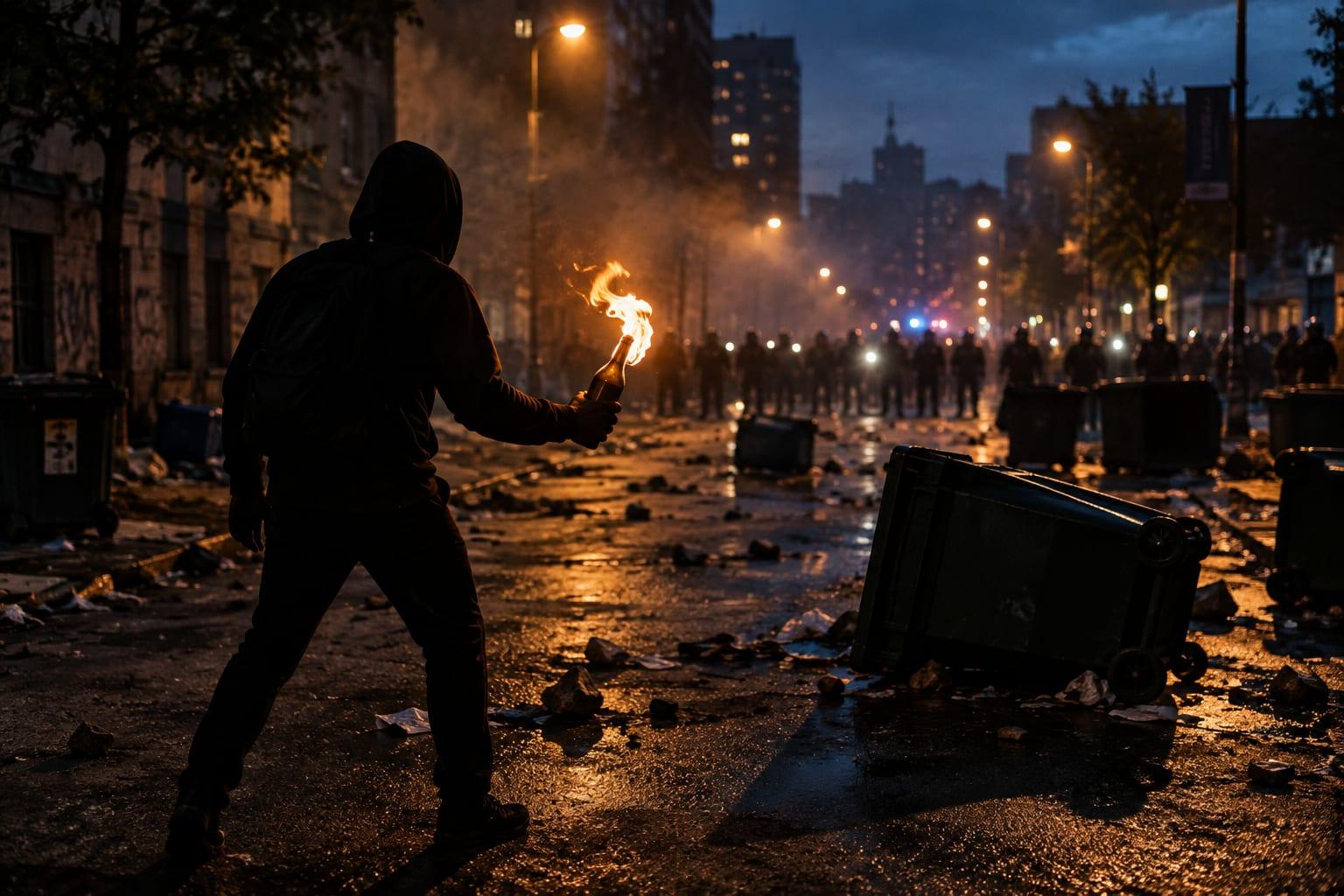 FRENCH WOMAN CONFRONTS Rioters in Her City — and Nearly Pays With Her Face