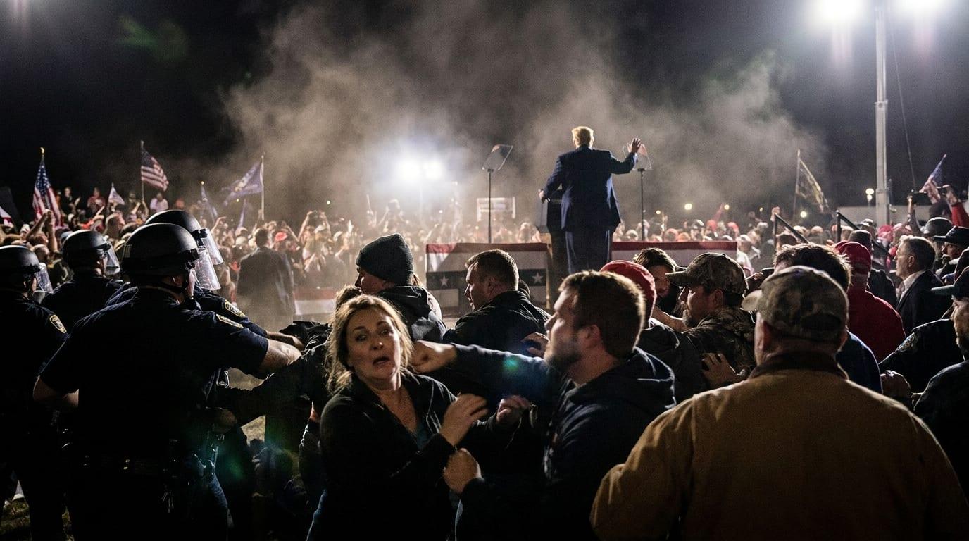 BREAKING: Heckler in 'Release the Epstein Files' Shirt PUNCHED at Trump's Ohio Rally as President Roasts Protester