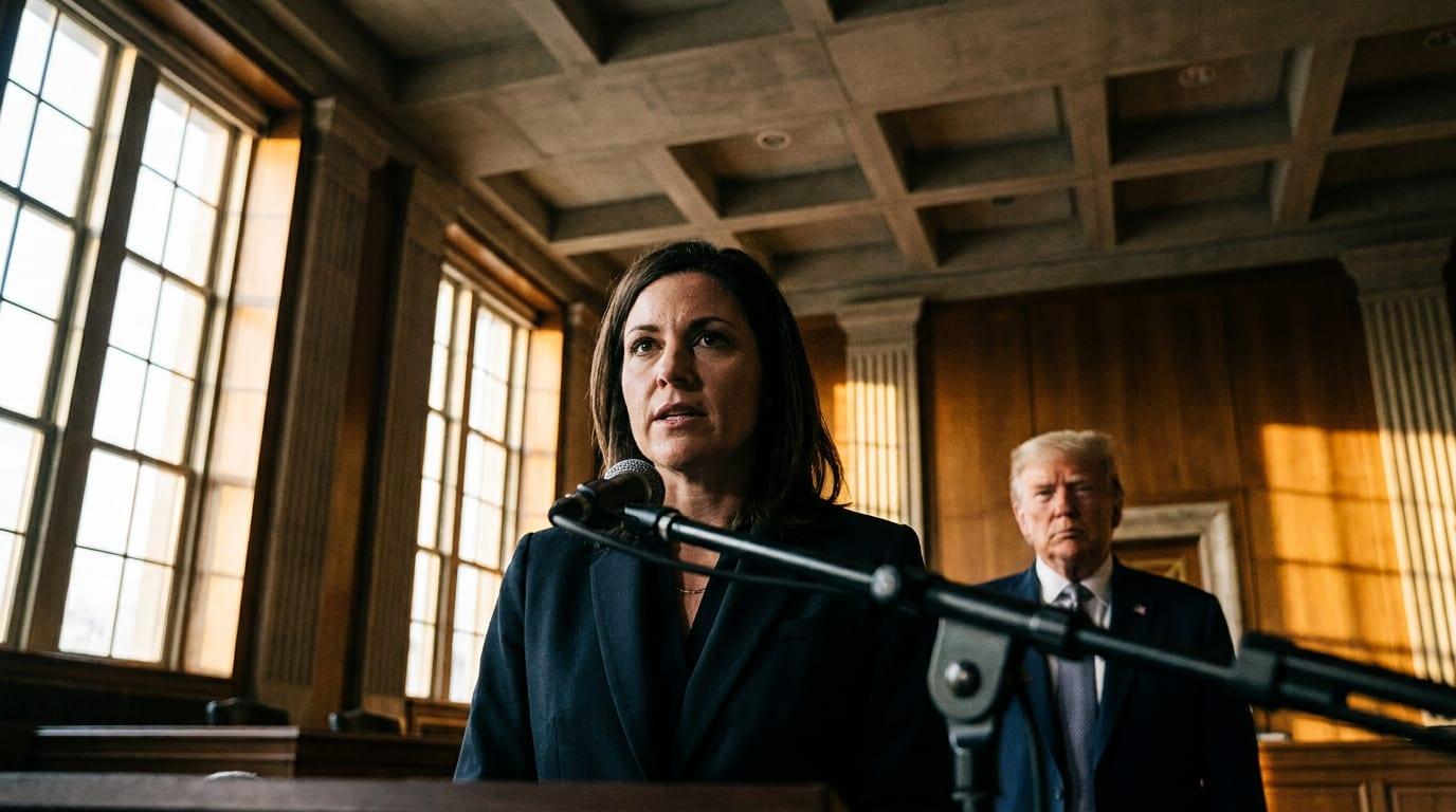 KATIE ZACHARIA PLANS TO STAY AS PRESS SECRETARY THROUGH END OF TRUMP TERM AS FIRST BRIEFING LOOMS