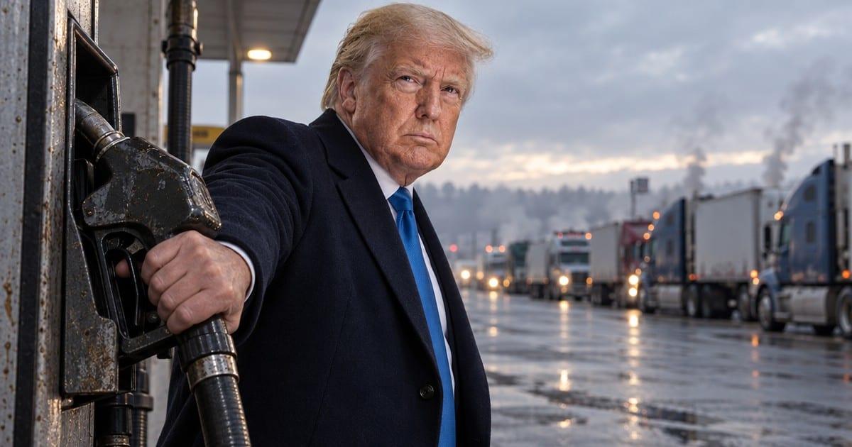 Trump Floats Suspending Federal Diesel Tax Tied to Iran Defeat