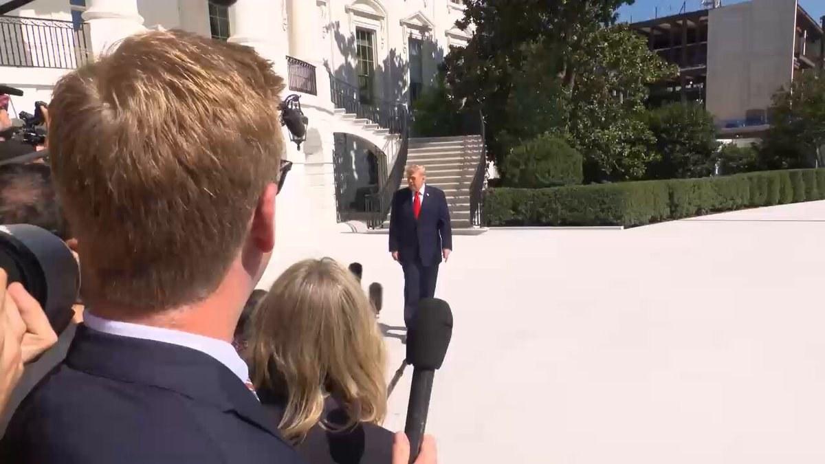 President Trump Criticizes Media and Discusses Foreign Relations Before Departure
