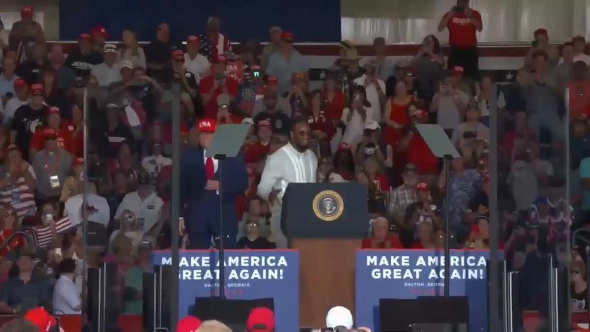 Todd Gurley Joins President Trump On Stage in Georgia