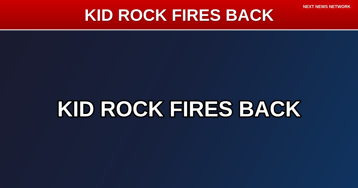 Kid Rock FIRES BACK at Liberal 'Haters' Who Attacked His EPIC TPUSA Halftime Performance