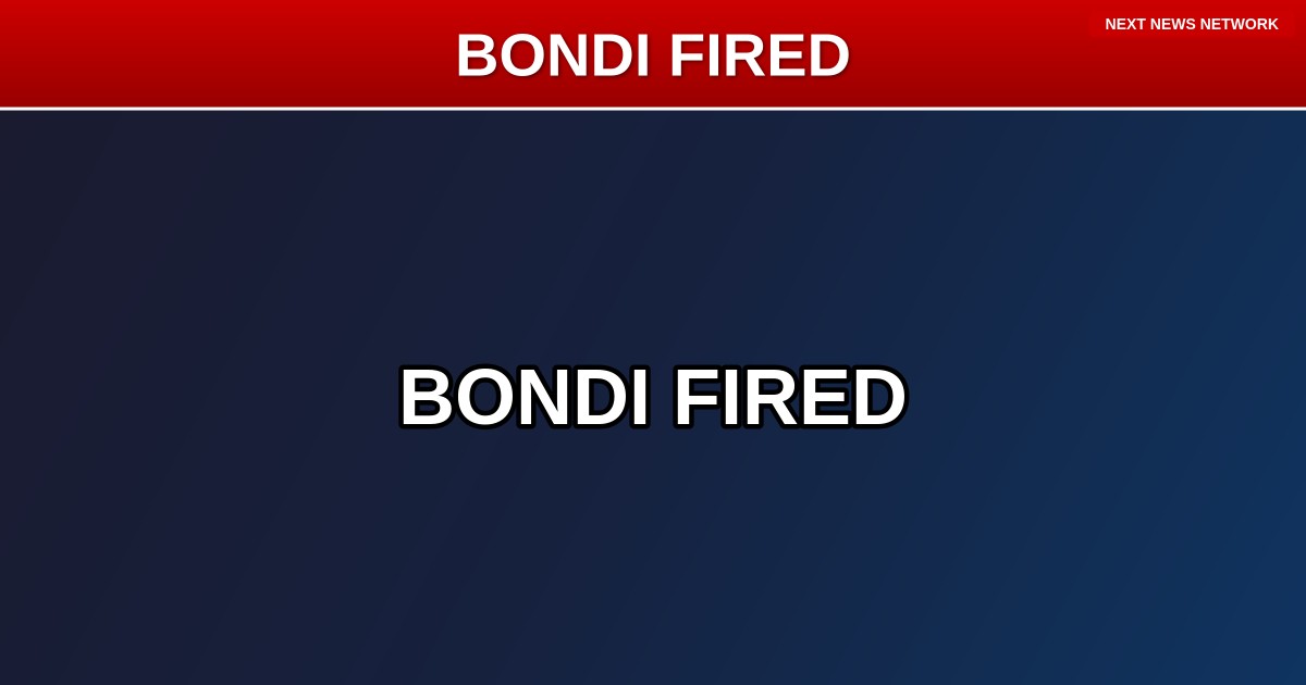 BREAKING: Trump FIRES Attorney General Bondi Over Epstein Files Fiasco - House Republicans Demand JUSTICE