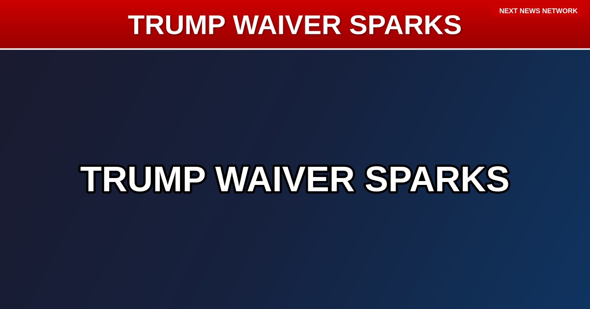 ALERT: Trump's Jones Act Waiver Sparks FIERCE Debate Over American Maritime Security