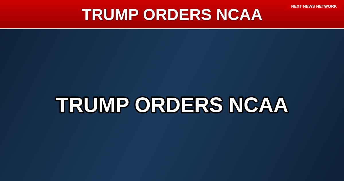 GAME CHANGER: Trump's Executive Order RESTORES Sanity to Chaotic College Sports