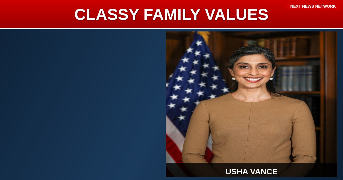 CLASSY: Second Lady Usha Vance Shows America What REAL Family Values Look Like