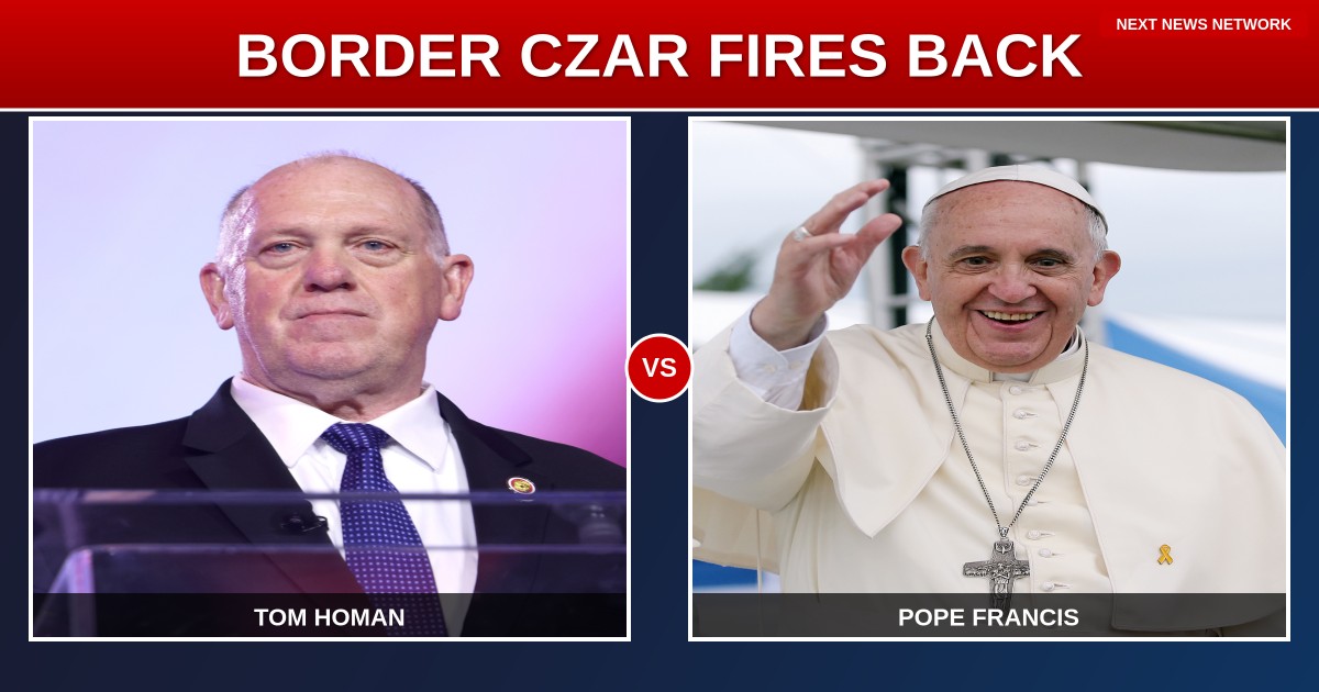 BORDER CZAR Tom Homan FIRES BACK at Pope Leo XIV: 'Vatican Leaders Don't Know REALITY of Immigration Crisis'