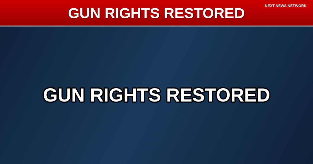 BREAKING: Trump DOJ Takes Monumental Step in RESTORING Gun Rights