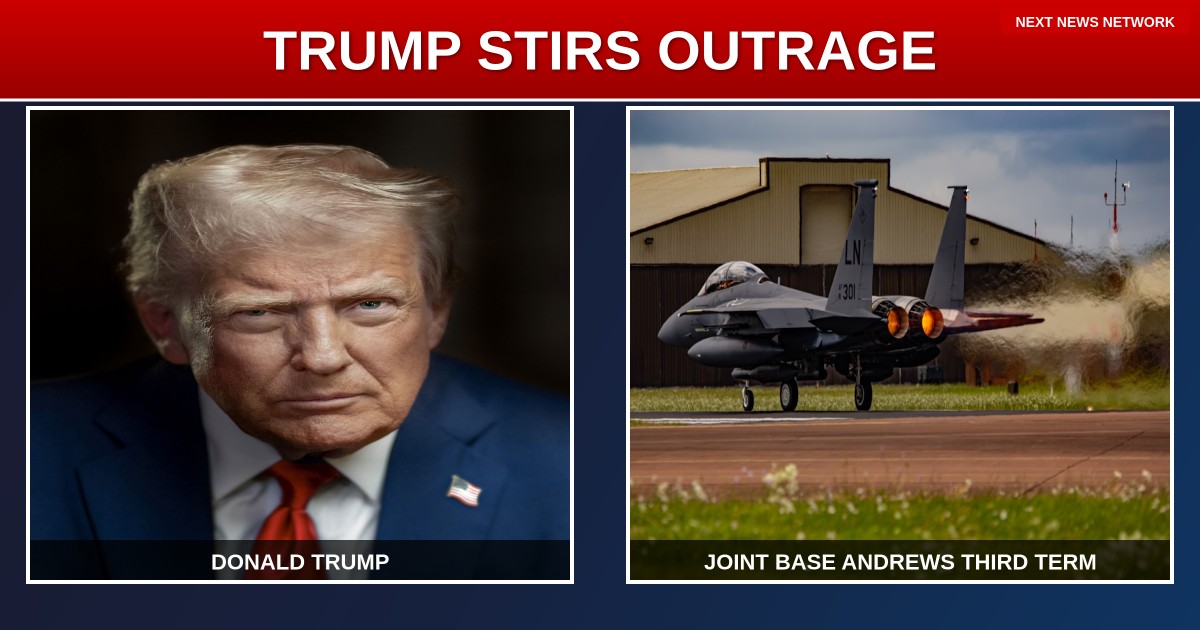 BREAKING: President Trump Declares Ambition for Third Term, Sparks Outrage at Joint Base Andrews